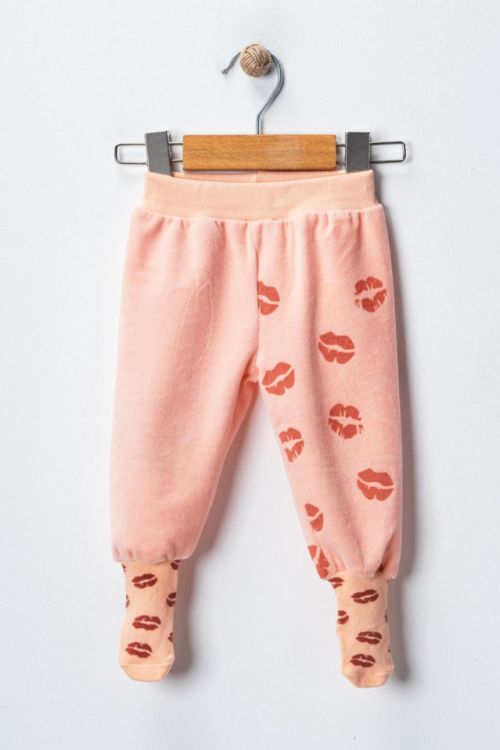 077- KAD�FE DUDAK BASKILI �ORAPLI PANTOLON SOMON